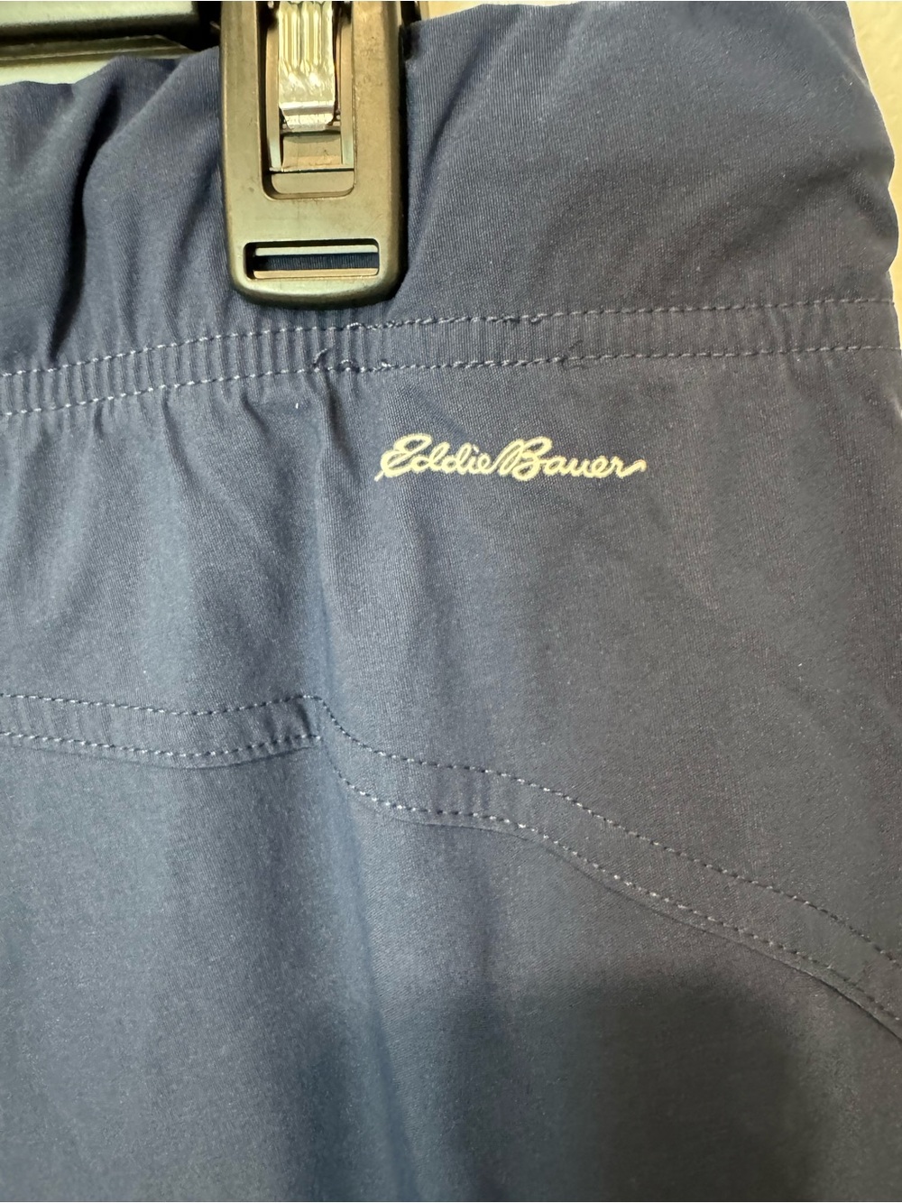 Eddie Bauer Blue Jogger Pants Women’s Size 14 Elastic Waist Zip Pockets - Picture 3 of 14